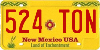 NM license plate 524TON