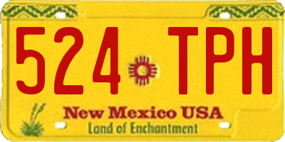 NM license plate 524TPH