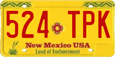NM license plate 524TPK