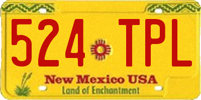 NM license plate 524TPL