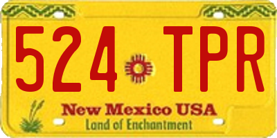 NM license plate 524TPR