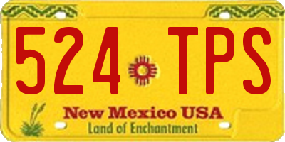 NM license plate 524TPS