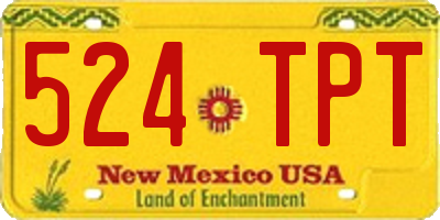 NM license plate 524TPT