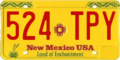 NM license plate 524TPY