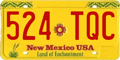 NM license plate 524TQC