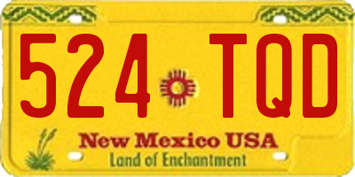 NM license plate 524TQD
