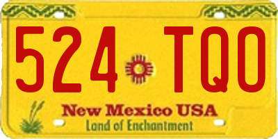 NM license plate 524TQO