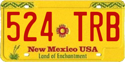 NM license plate 524TRB