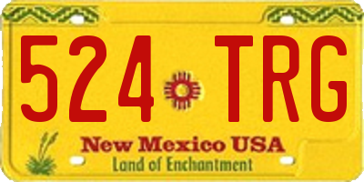 NM license plate 524TRG