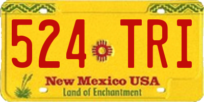 NM license plate 524TRI