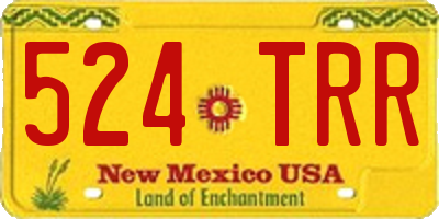 NM license plate 524TRR