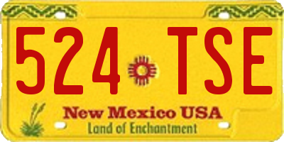 NM license plate 524TSE