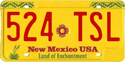NM license plate 524TSL