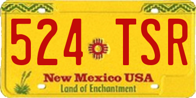 NM license plate 524TSR