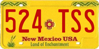 NM license plate 524TSS