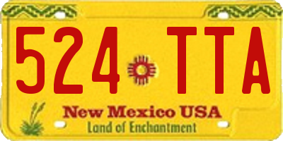 NM license plate 524TTA