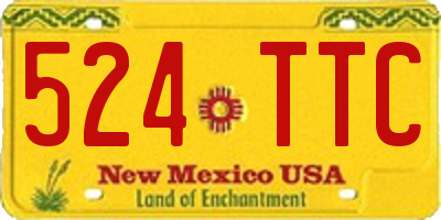 NM license plate 524TTC
