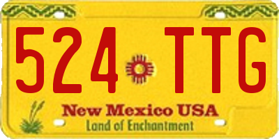 NM license plate 524TTG