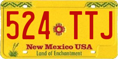NM license plate 524TTJ