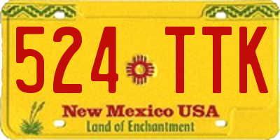 NM license plate 524TTK