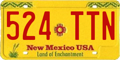 NM license plate 524TTN