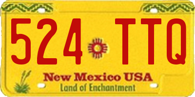 NM license plate 524TTQ