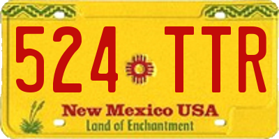 NM license plate 524TTR