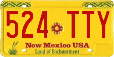 NM license plate 524TTY