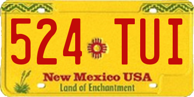 NM license plate 524TUI