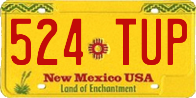 NM license plate 524TUP