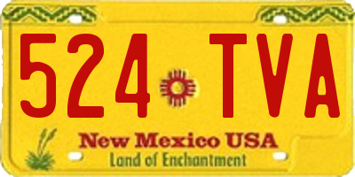 NM license plate 524TVA