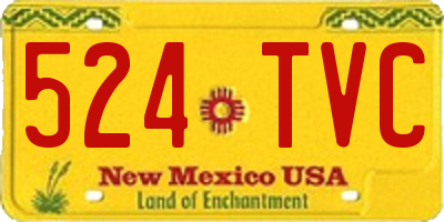 NM license plate 524TVC