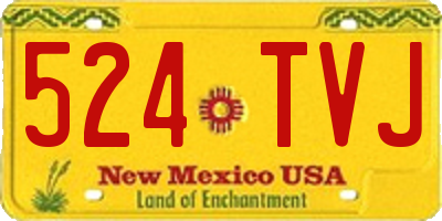 NM license plate 524TVJ