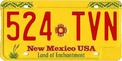 NM license plate 524TVN