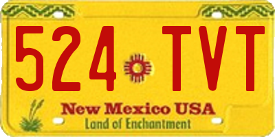 NM license plate 524TVT