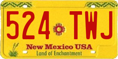 NM license plate 524TWJ