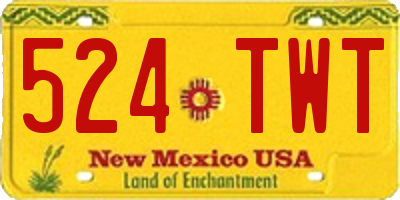 NM license plate 524TWT