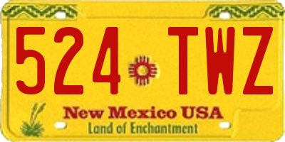 NM license plate 524TWZ