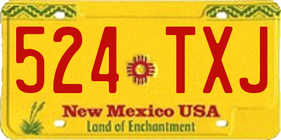 NM license plate 524TXJ