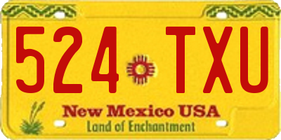 NM license plate 524TXU