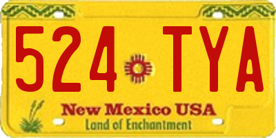 NM license plate 524TYA