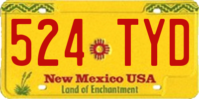 NM license plate 524TYD