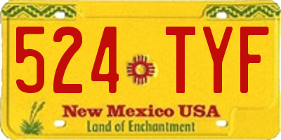 NM license plate 524TYF
