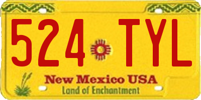 NM license plate 524TYL