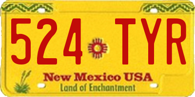NM license plate 524TYR