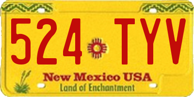 NM license plate 524TYV