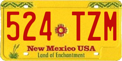 NM license plate 524TZM