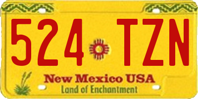 NM license plate 524TZN