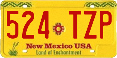 NM license plate 524TZP