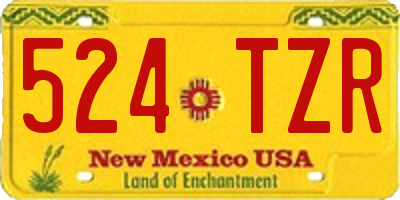 NM license plate 524TZR